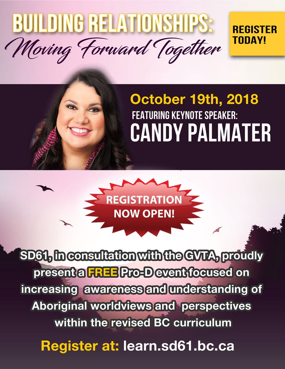 Registration is now open for Building Relationships: Moving Forward Together - Click here to select your sessions: learn.sd61.bc.ca #sd61learn
