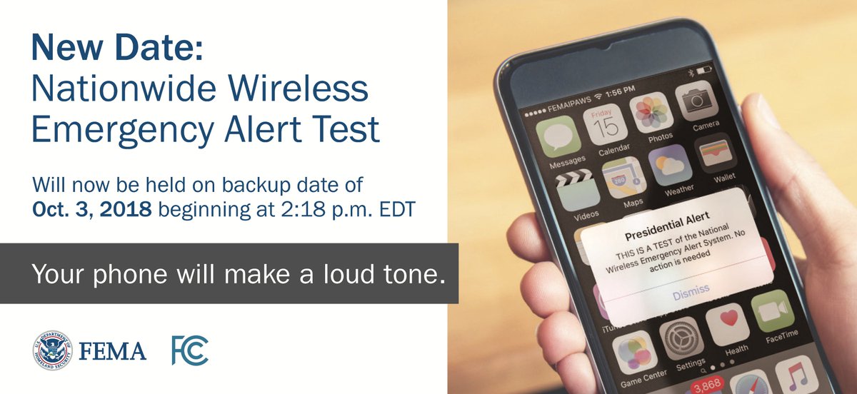 Illinois State Board of Education (@isbenews) on Twitter photo TOMORROW at 1:18 p.m. every cell phone will make a loud tone and display a TEST message from the Nationwide Wireless Emergency Alert system. Use this as a teachable moment, and learn more from <a href="/readyillinois/">ReadyIllinois</a> at ready.illinois.gov! TOMORROW at 1:18 p.m. every cell phone will make a loud tone and display a TEST message from the Nationwide Wireless Emergency Alert system. Use this as a teachable moment, and learn more from <a href="/readyillinois/">ReadyIllinois</a> at ready.illinois.gov!