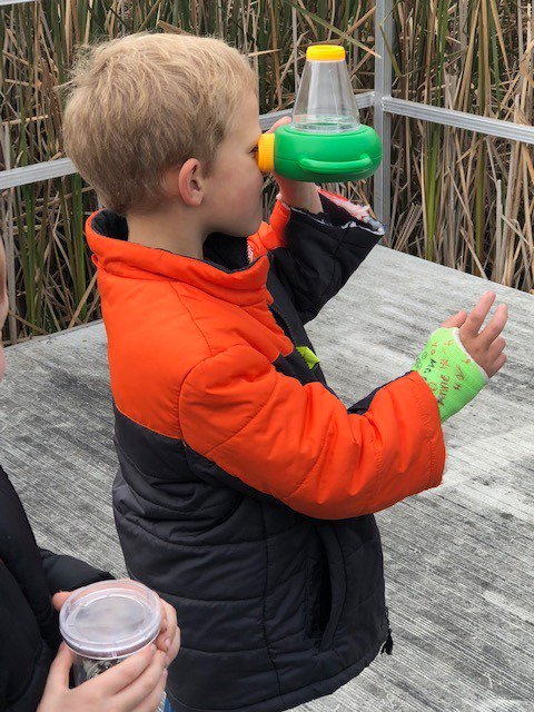 LPA2889's tweet photo. Hands on, minds on, outdoors, and students teaching students! It was great to see our 6th graders teaching the kindergartners about animal habitats and life cycles at the nature area today. https://t.co/j1noGlcRYo