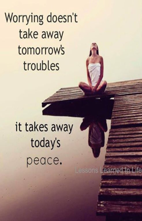 Inspire_me55's tweet photo. Worrying doesn’t take away tomorrow’s troubles, it takes away today’s peace. #quotes #worrying #troubles #peace #likeforfollow https://t.co/ltWEDRh8ve