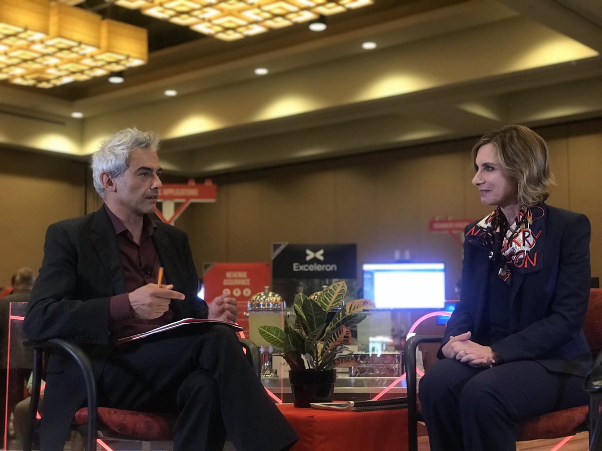 ItronInc's tweet image. .@Marina__Donovan talking about the @ItronInc #ResourceReport on our video stage at #IUW18