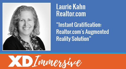 Laurie Kahn of <a href="/realtordotcom/">Realtor.com</a> will show how her team designed an augmented reality app that lets you view home info as you walk down the street, at the XD Immersive conference in San Francisco on Oct 25-26: bit.ly/2vnovh8
#xdimmersive #AR #realtordotcom #ux
