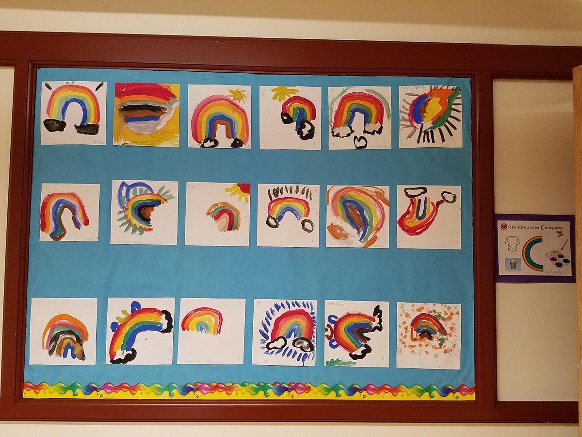 ktmurphyarts's tweet photo. Kindergarteners made a letter "C" with colors and then a rainbow appeared!! 💖Mrs. Nolasco https://t.co/BTdXr4eHGp