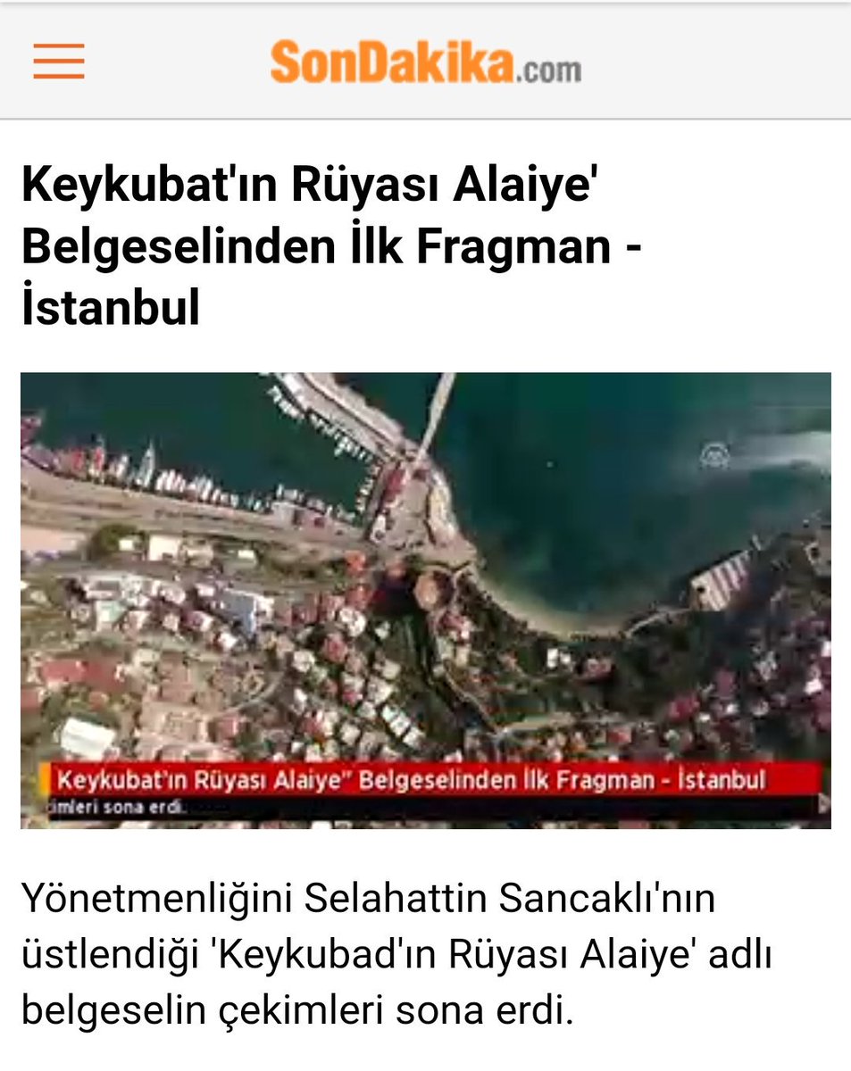 pinusmedya's tweet photo. Haberler | Keykubat'ın Rüyası "Alaiye" https://t.co/MANZ6ZbrEp