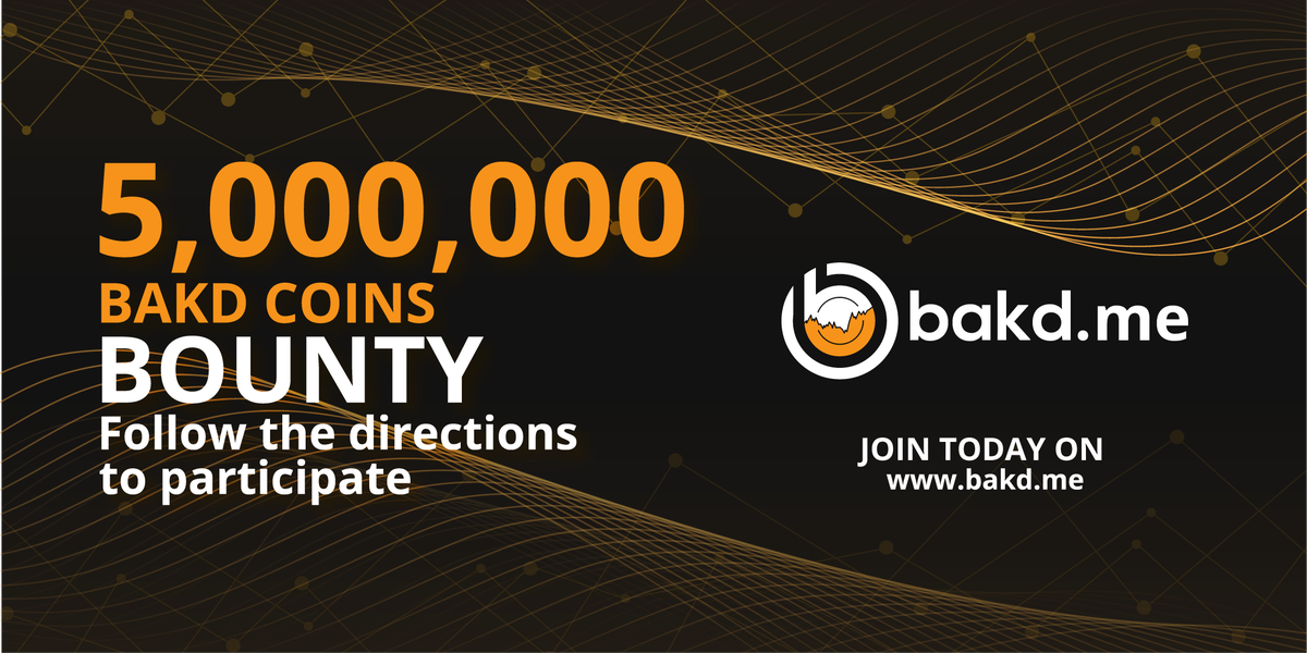 BAKDme's tweet photo. Visit the official $BAKD bounty thread on https://t.co/57jowtmgSb to participate in our bounty program and get the chance to earn a few of the first $BAKD coins: https://t.co/xEDWJFXUOd

#crypto #blockchain #bakd #crowdfunding https://t.co/t6kjBUUQy7