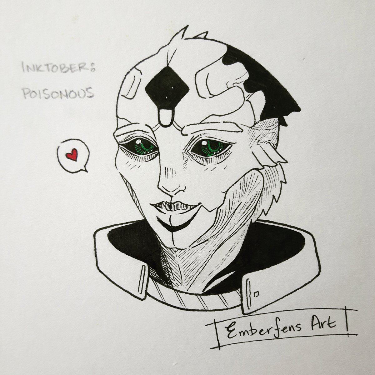 emberfens's tweet photo. Have a "poisonous" Thane Krios sketch for Inktober!! ❤
My October is insanely busy and I don't care for prompts, so I'll be drawing whatever / whenever I can for the month!
#thanekrios #drell #masseffect #inktober #inktober2018 #emberfens #artistsoninstagram #artistsontumblr https://t.co/XDx1pJpvEa