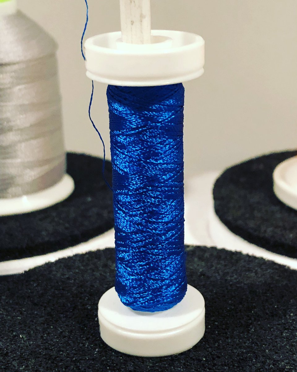 StitchingThis's tweet image. Thread color of the day. #cubbie #blue #letsgocubs #everybodyin