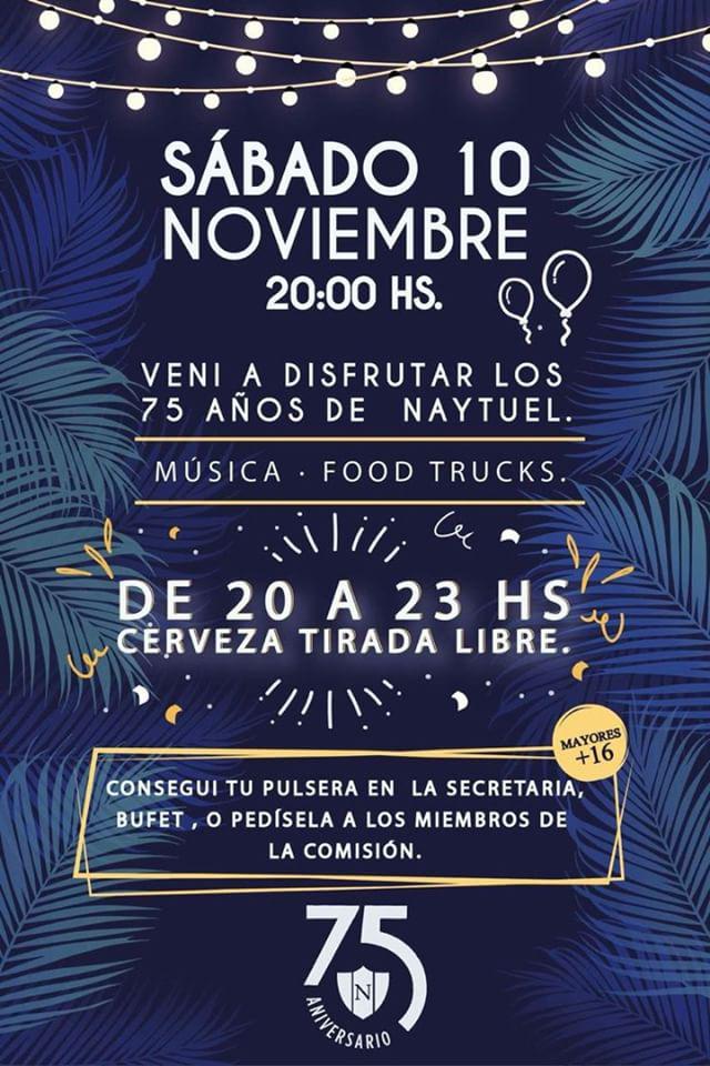 Los esperamos a todos para festejar en <a href="/NaytuelDolores/">NaytuelDolores</a> 💃🕺🎉

》Patio cervecero
》Happy hours sorpresa
》DJ Seba Castagnino

Entrada $100
Pedime la tuya!