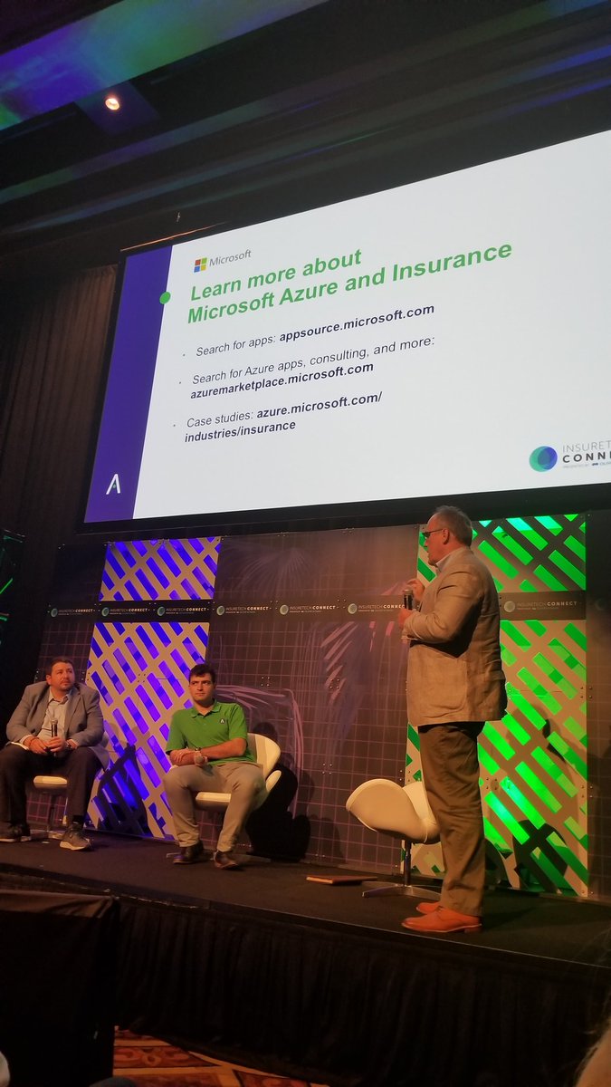 @LeimerNick showing how <a href="/MicrosoftAzure/">Microsoft Azure</a> is helping #insurance. <a href="/SunlightSoluti2/">Sunlight Solutions</a> is 100% cloud hosted and we can help with any other questions!  #itc2018 #InsurTech.
