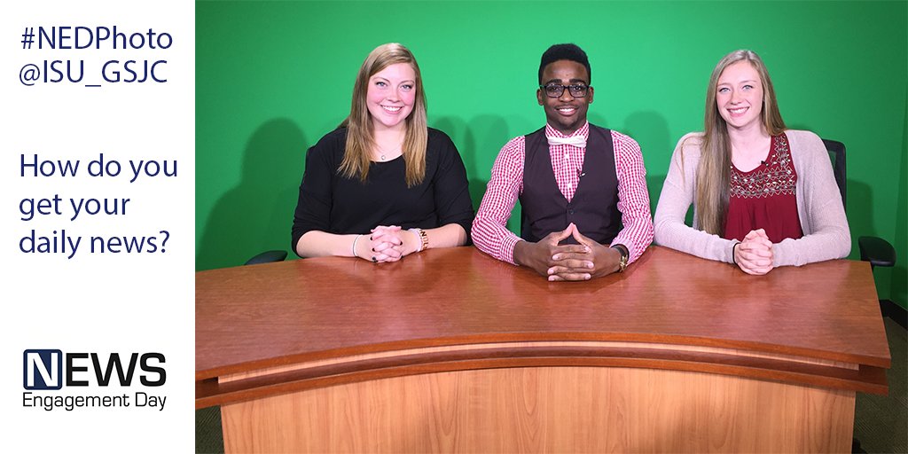 1stAmendmentDay's tweet photo. @ISU_GSJC student Courtney Dust says GSTV can be your form of news this semester! Follow us @GS_TV_News to get updates on our shows! https://t.co/7brMXdeS95