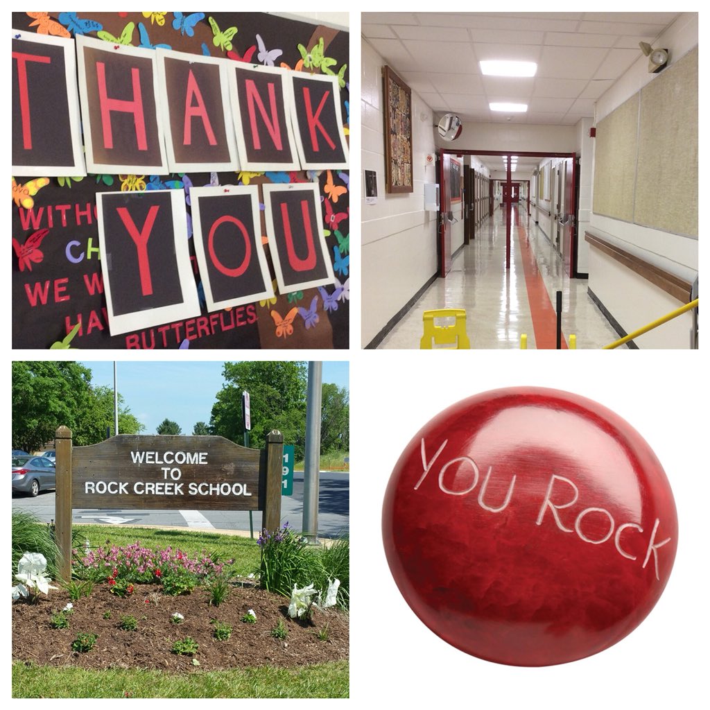 RCSFCPSAdmin's tweet photo. National Custodian Workers
Recognition Day !  Thanks Rick, Kevin, Brian and Justa for making Rock Creek School Shine inside and out! https://t.co/DptqK8tWba