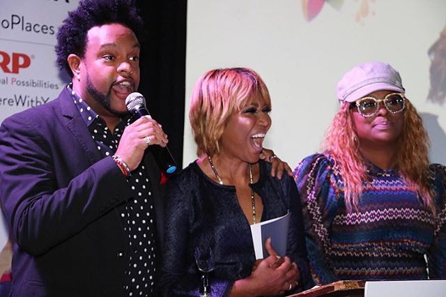 wearemilesahead's tweet photo. Great hosting alongside my friend and mentor @MsMichelWright of @SiriusXM @HearHeartSoul and rap legend @YoYoFearless at @CafeMochaRadio's Salute Her Awards in New York City. #SaluteHer #CafeMochaRadio #CircleOfSisters #NYC #YoYo #MichelWright https://t.co/KJbSP9Re0m