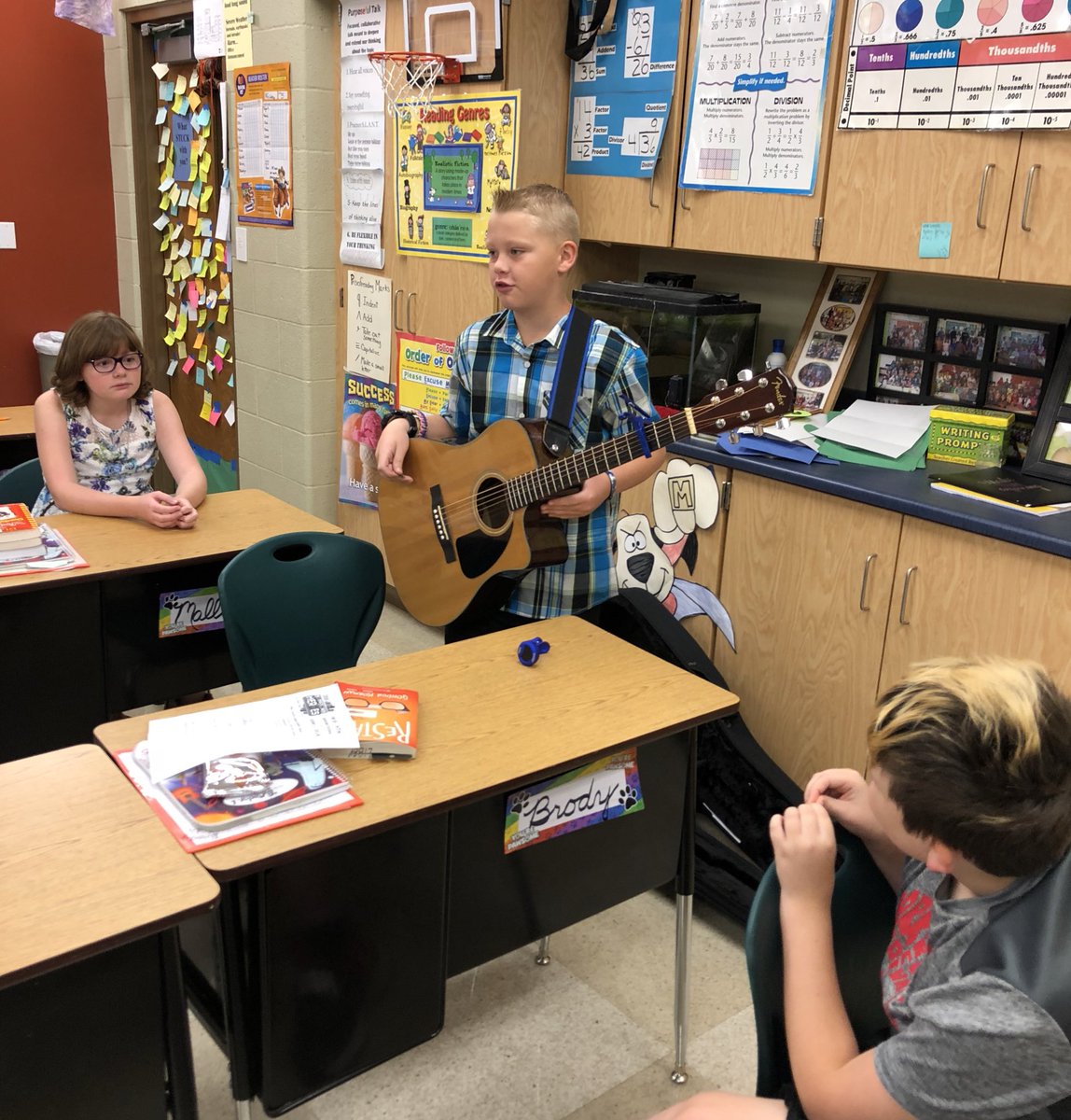 mamalib10's tweet photo. Today, this student shared about a hobby that he has outside of school. He even let his classmates give it a try! #learningaboutoneanother #rowvastrong https://t.co/0g8jeRHCIN