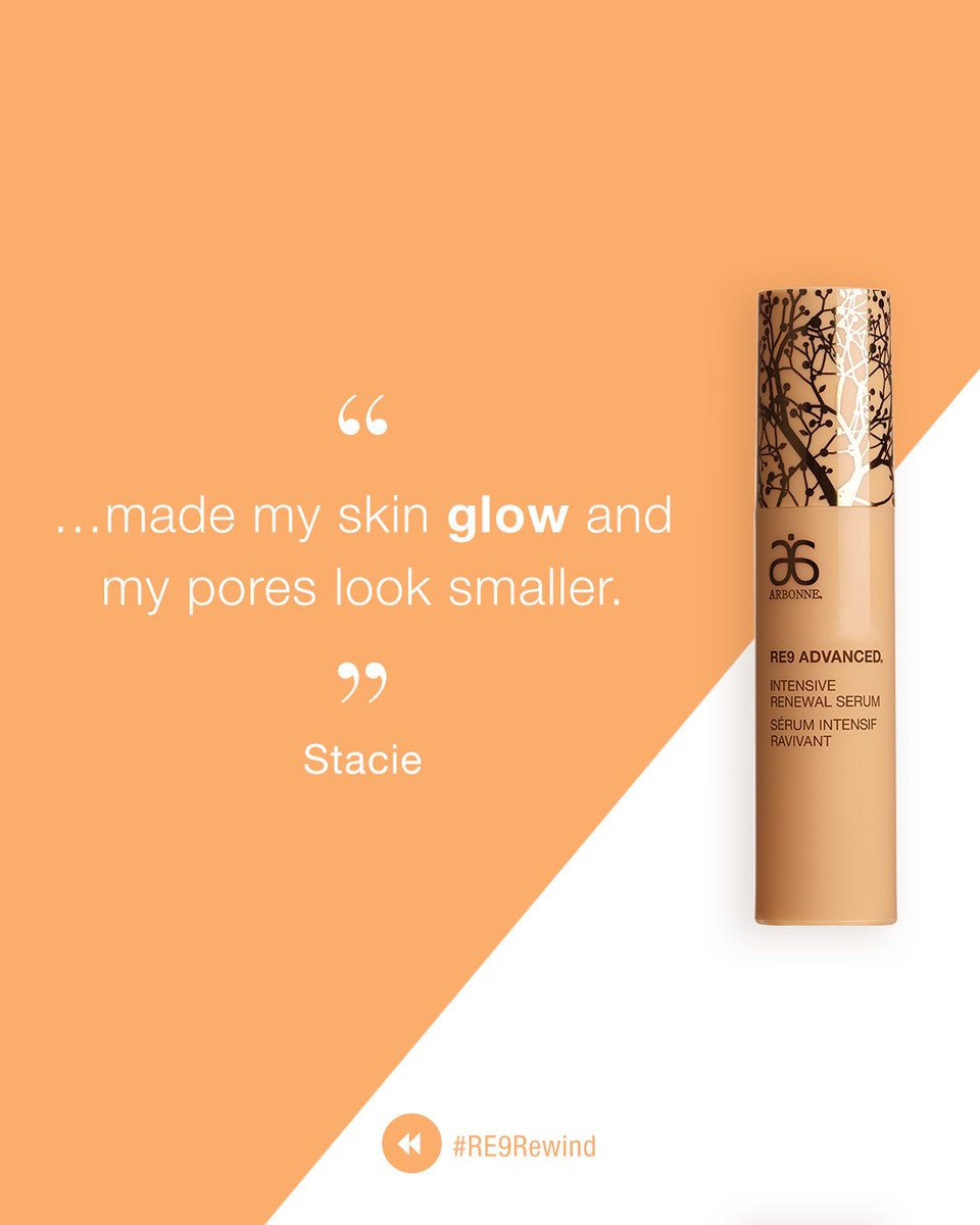 arbonne's tweet photo. Real review of the RE9 Advanced® Intensive Renewal Serum. Get your RE9 Advanced® Set today with our 15-year anniversary price of $266 SRP (plus your IC/PC discount)! https://t.co/KQ70JB6sOq #RE9Rewind #RE9Advanced #Arbonne #Skincare #ArbonneSkincare #VeganSkincare #GlutenFree https://t.co/sehBjcZ23J