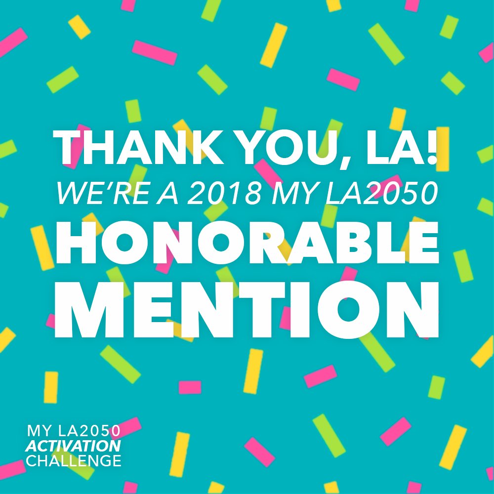 wemakeitinla's tweet photo. @LA2050 thinks we’re making LA the best place to learn, create, connect, live, and play. We are delighted to be a 2018 Honorable Mention! #LA2050 #ActivateforLA #makeitinla #madeinla #manufacturing https://t.co/31BYCJdolY