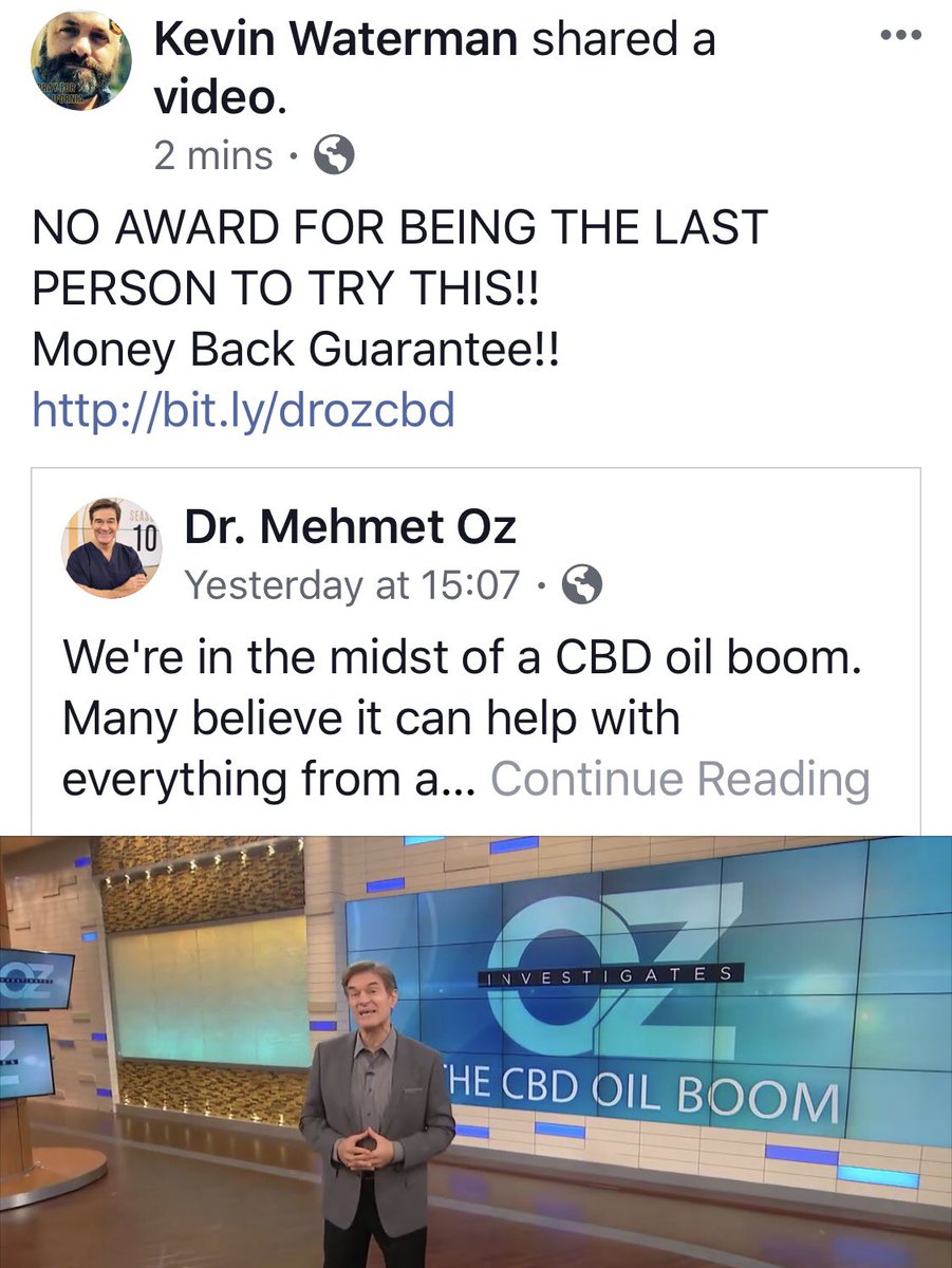kvnwtrmnlv's tweet image. NO AWARD FOR BEING THE LAST PERSON TO TRY THIS!!
Money Back Guarantee!!
bit.ly/drozcbd #cbdboom #cbdoil #cbd