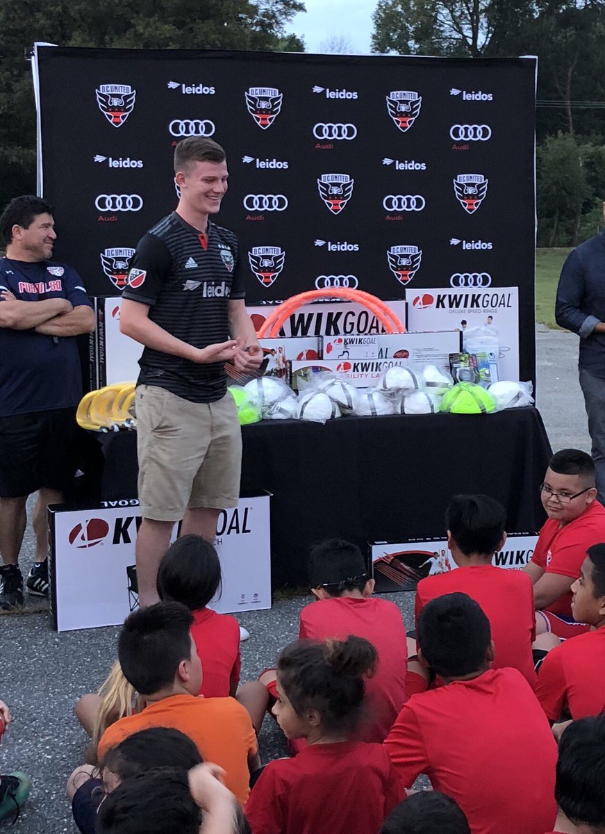 DCU_CR's tweet photo. Earlier today @dcunited’s @ChrisDurkin0 delivered $4,000 worth of soccer equipment to Fusion Soccer Academy as part of @MLSWORKS Every Save Makes a Difference program!
#DCUGivesBack https://t.co/Q9jbBgARNT