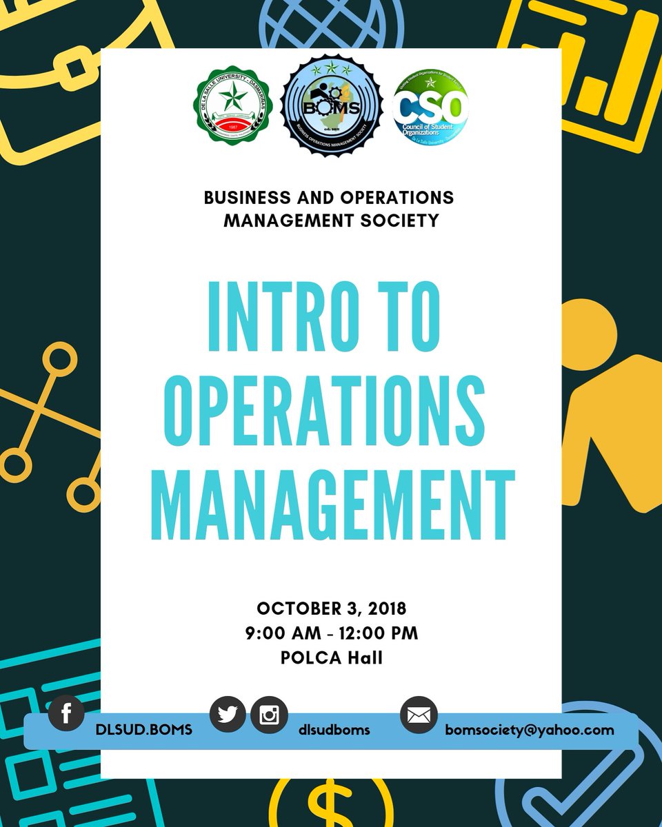 dlsudboms's tweet photo. Still unfamiliar with your chosen program? Here's a glimpse of where you are and what you will be in the future. 

"INTRO TO OPERATIONS MANAGEMENT"

Exclusively for BOMS first year members. 🙂 See you later, froshies!

#BOMStobeCONTINUED
#BOMSFamily1819
#CSORSO1819
#CSORSOFamily https://t.co/x4Fsvk0KAp