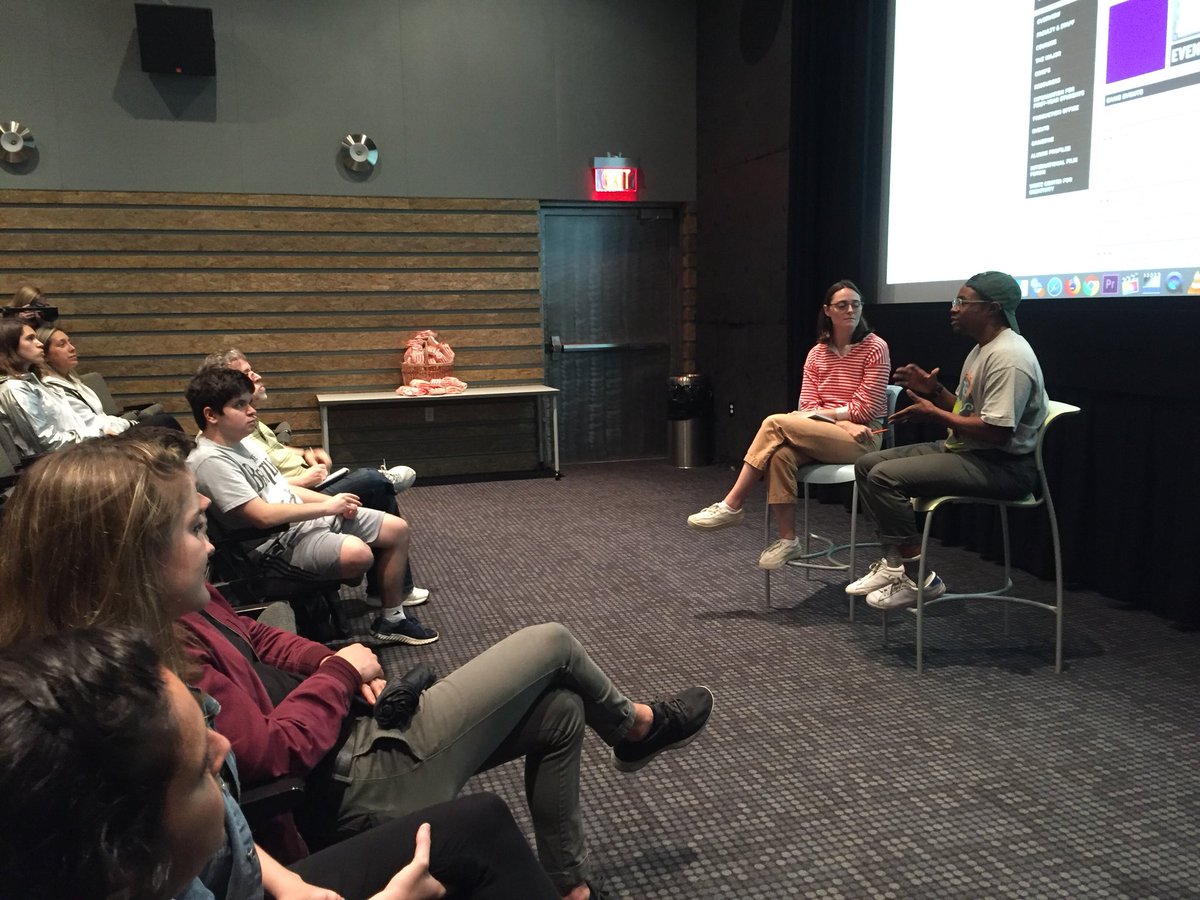 jbfc_ny's tweet photo. It’s College Night #AtTheJBFC! #CreativeCulture fellows are sharing their college experiences studying film with the high schoolers in our Creators’ Co-op program. #JBFCLab #JBFCedu https://t.co/A2ESN5Gnrv