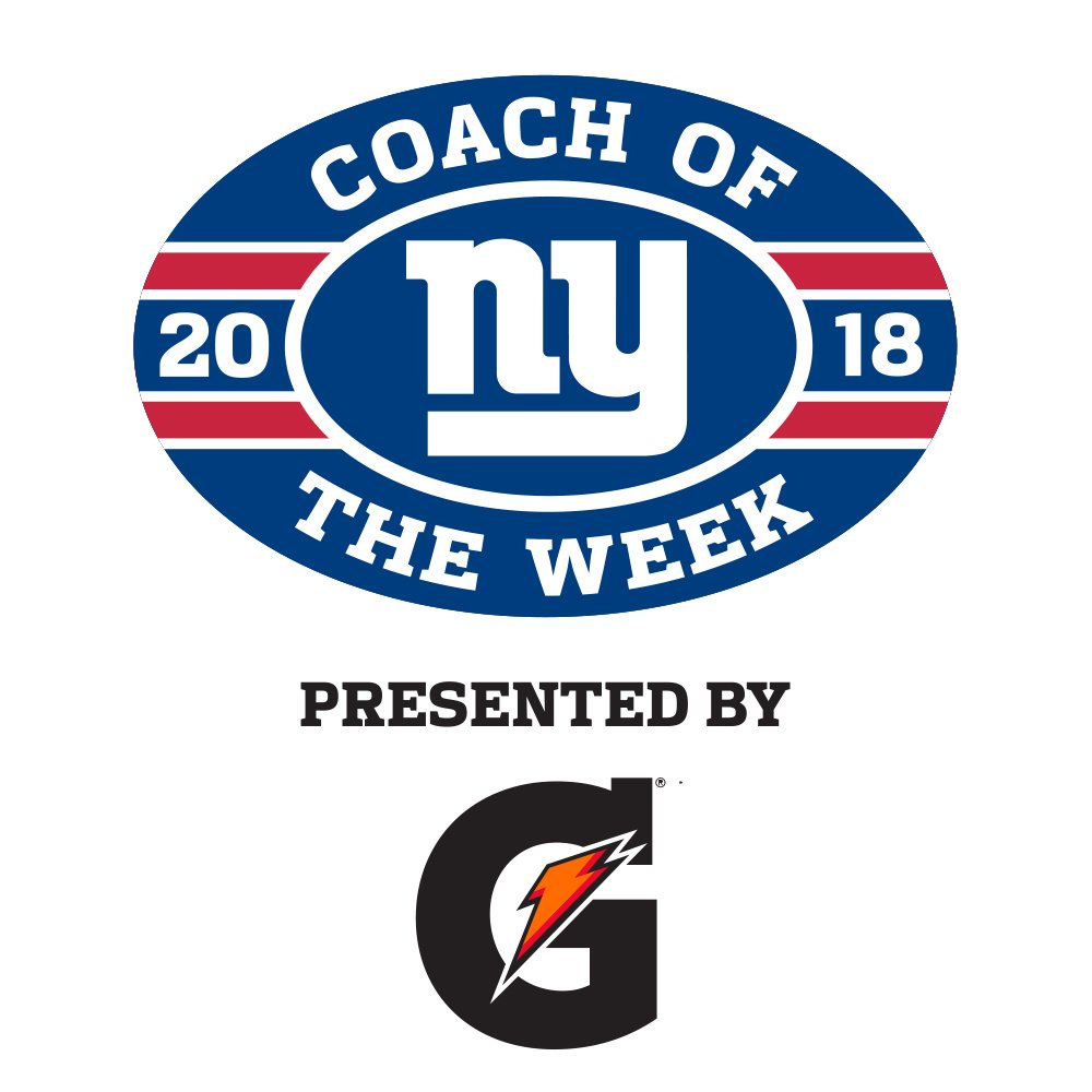 GiantsCRDept's tweet image. Congratulations to Week 2 Coach of the Week, presented by @Gatorade - Steve Chmela of Hauppauge High School in Hauppauge, NY #LetsPlayFootball
