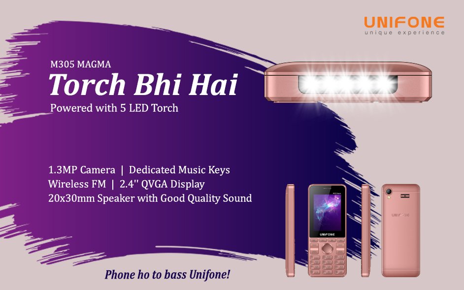 UnifoneC's tweet photo. Unifone M305 MAGMA, a phone with 1.3MP camera, dedicated music key, 20x30mm speaker with good quality sound, 5 LED torch and a lot more. If you haven't got, visit your nearest mobile store!
#unifonemobilecommunication #phonehotobassunifone #UnifoneM305MAGMA #uniquephoneexperience https://t.co/TExwd99hpb