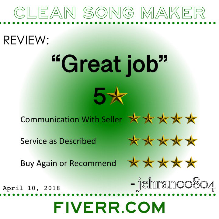 CleanSongMaker's tweet image. #Review