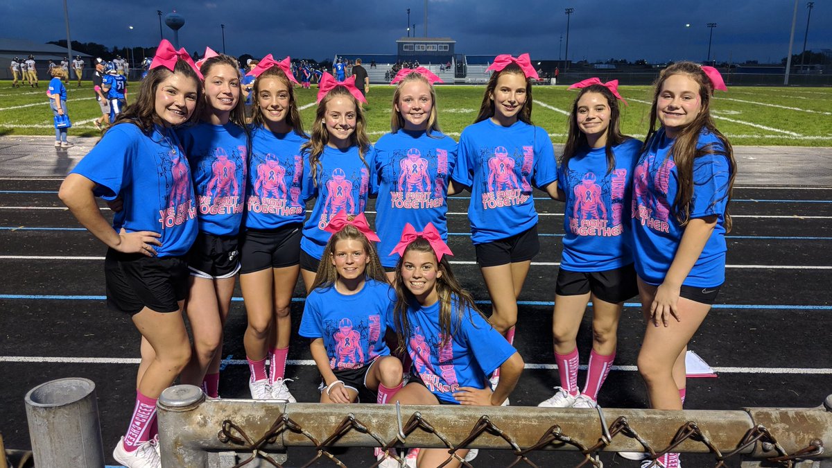 Big shout out to our cheerleaders and coach for organizing our "pink out" night. Raising funds for a great cause.