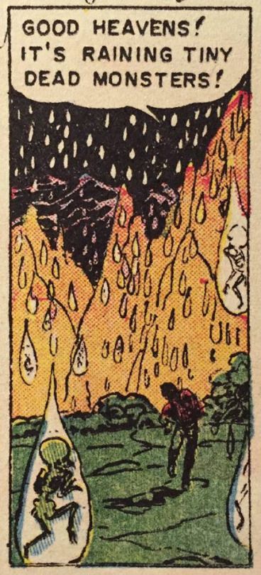 #dnd tip: DMs, need an outlandish, random encounter for your next game session? How about some Necrotic Zombie Rain. (Dark Mysteries #3, 1951)