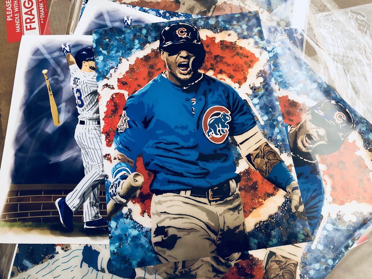PlochArtwork's tweet photo. If the Cubs win tonight, one follower who retweets this by the end of the game wins a free Javy print. 

LETS GOOOO #Everybodyin https://t.co/oohRv4B6Ug