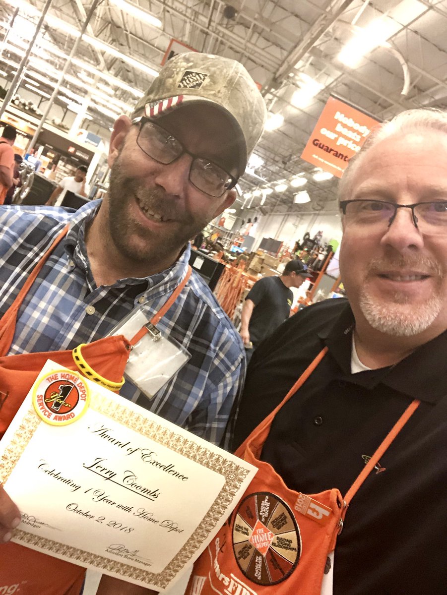 thd3314's tweet photo. One year ago today Jerry joined the Home Depot family. He has a bright future with us!  Great job! https://t.co/1wsM1HBy96
