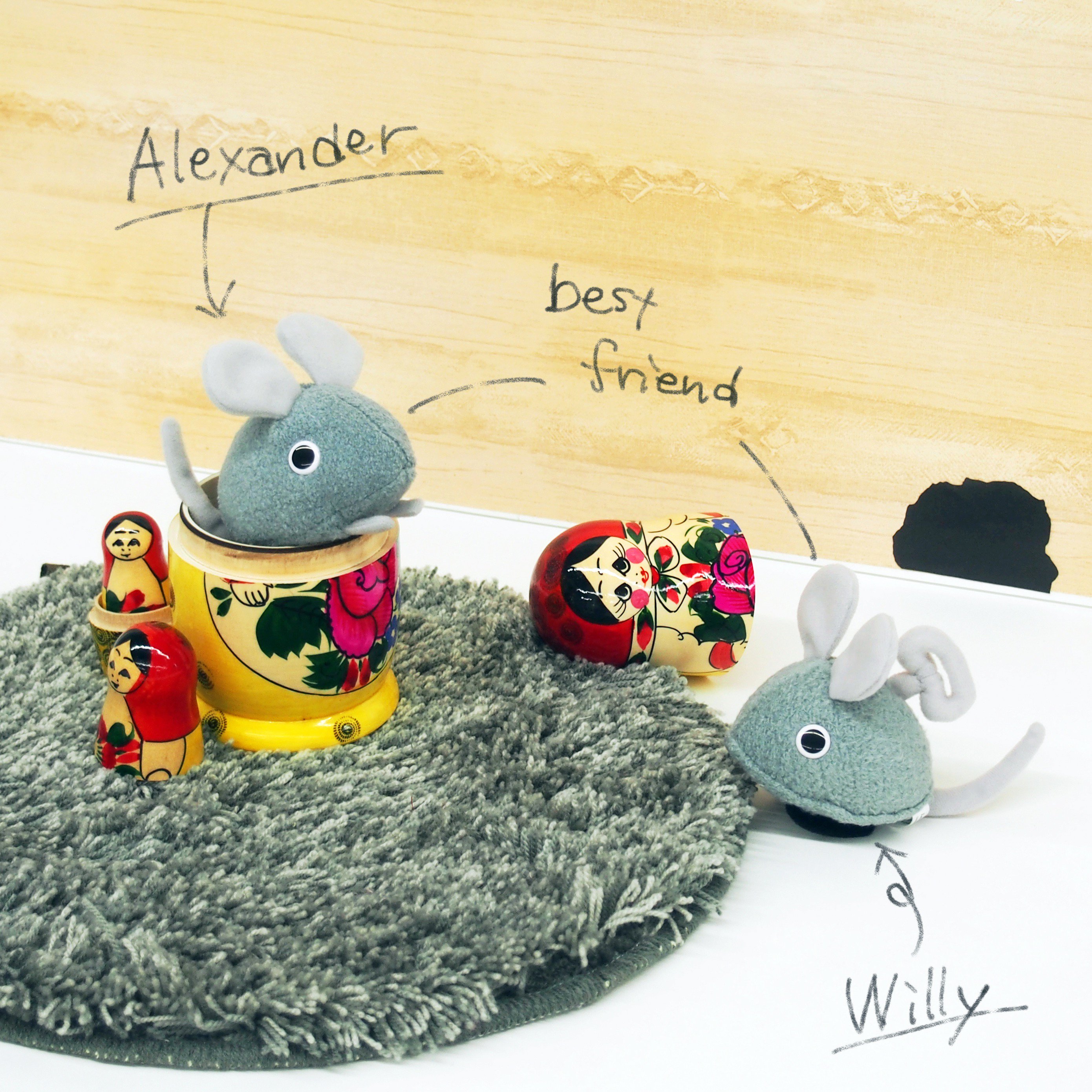 かめん付きぬいぐるみ フレデリック レオ レオーニ ネズミ オオ