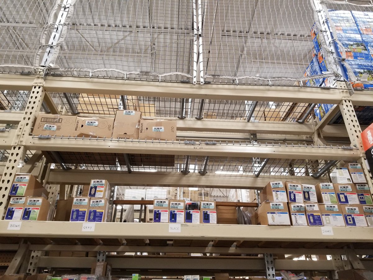 MBECKERBETS's tweet photo. Now those are some organized overheads! Wall plates sorted by color! Go team #2841! #overheadorganization #inventory2018 @DillnerJennifer @Rachaelray22 @kstolie @CampSweenScott @rymoflan https://t.co/jikNbNz0NC