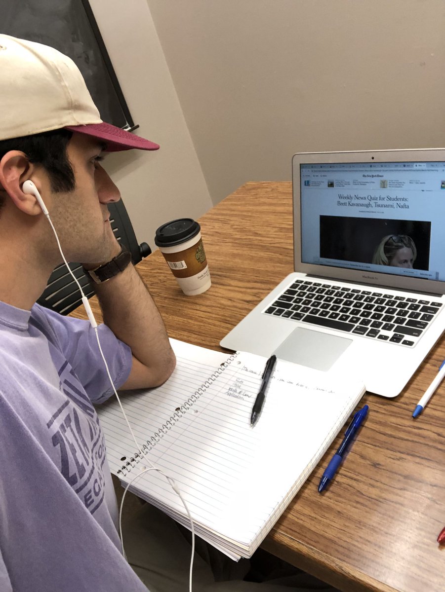 CodyHoudmann's tweet photo. I enjoy taking weekly NYT quizzes on current events to stay up to date with the world around me. #NewsEngagementDay https://t.co/GsApegeFa9