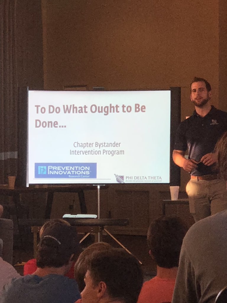 DrArthurDoctor's tweet photo. The @phidelt Bystander Intervention Training was very comprehensive and relatable. Glad that @olemissphidelt is taking advantage is this great resource. Thanks for the invite gentlemen! https://t.co/N88MnSO3IE