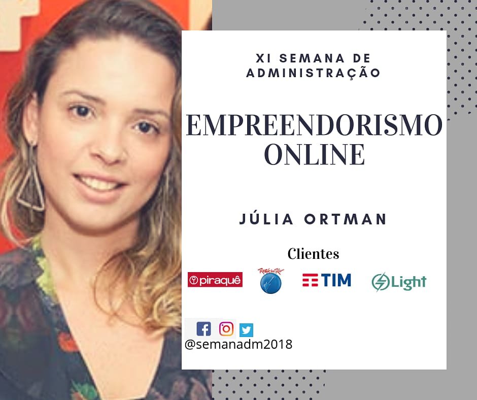 semanadm2018's tweet photo. Amanhã é sua grande chance de aprender mais, da maneira certa, de como empreender online. Às 10:30, no auditório 2 https://t.co/95ZiSpwIWk
