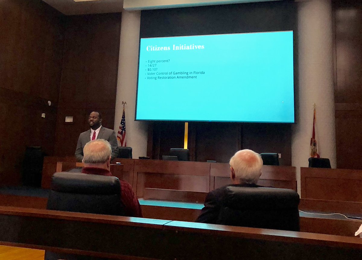 Fountain4Judge's tweet photo. Thank you G.C. Murray for an informative and lively discussion of the 2018 constitutional amendments. We thoroughly enjoyed your presentation. And thank you  @tallahasseebar for dinner! The annual fish fry was a great success! #vote4Lisa #Lisa4Judge https://t.co/7dCtI2nnLD