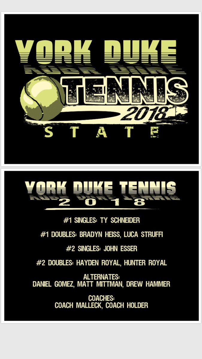 Lucas4westside's tweet photo. York Tennis beat Hastings in dual action today.  It’s getting close to STATE time!  Go Dukes! https://t.co/Iz5kcDtcYn