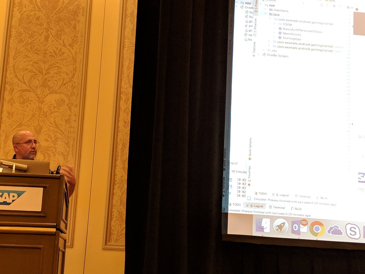MikeEDoyle's tweet image. Live demo of brand new, only just GA #sdkforAndroid from @brittwomelsdorf @SAPTechEd @SAPMobile