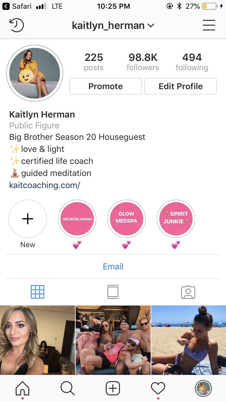 Kaitlyn Herman on Twitter: "GUYZZZZ MY INSTA IS BACK!!!!! Go re-follow