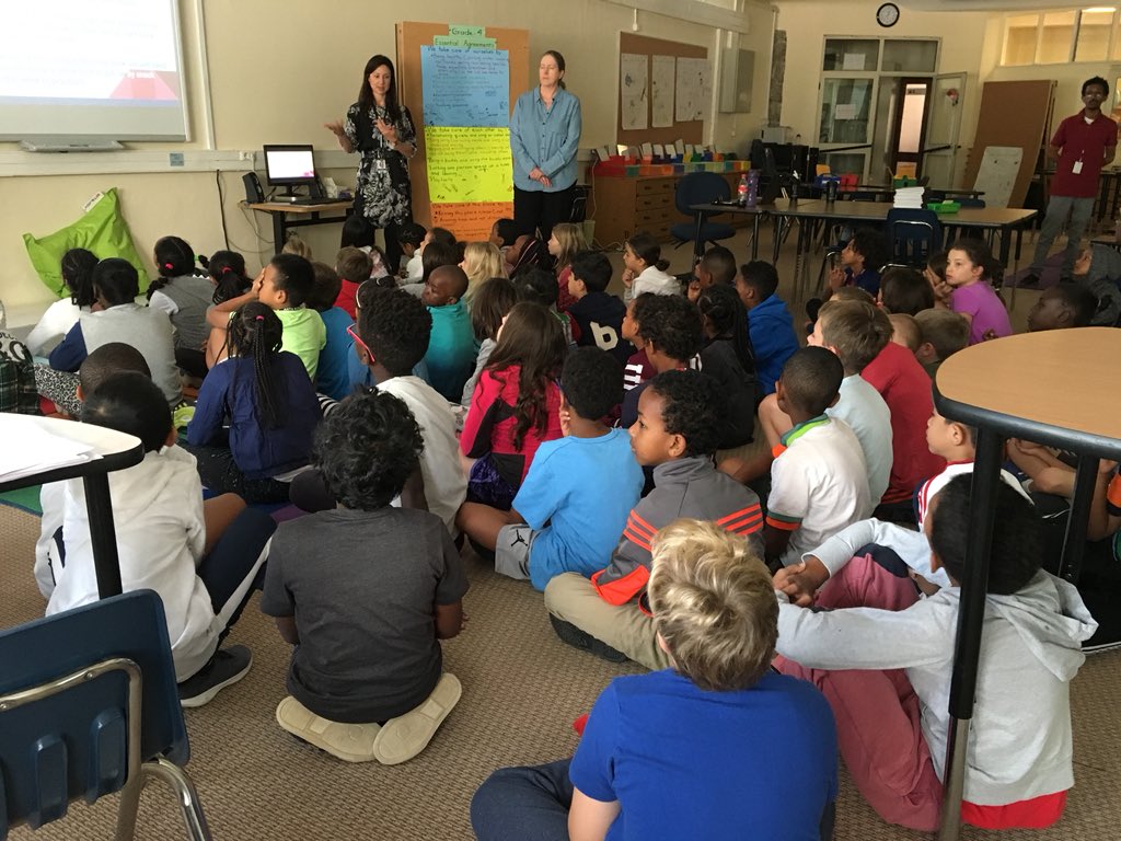 Morning class meeting in the #g4hub at #ICSAddis. Setting up the day for success. #pypchat #personalizedlearning