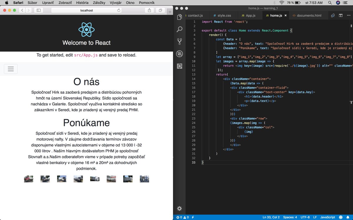 yuecma's tweet photo. I woke up earlier and made progress. I cloned home.html page to home.js and I gave it some styles. Navigation is working #100DaysOfCode #webdeveloper #reactjs https://t.co/eXYafiG0bW