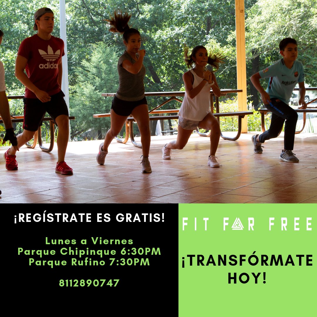 FitForFreeMX's tweet photo. ¡Transforma tu vida con nosotros, es gratis!
-
Parque Rufino Tamayo:
• https://t.co/9n2HYj5I7K

Parque Ecológico Chipinque:
• https://t.co/xBy3LmkIFm
-
#FitForFree #Motivación #Naturaleza #Bienestar #LaMontañaTeLlama #Bootcamp #EntrenamientoFuncional #FitnessComunity https://t.co/Cb3J1mdArZ