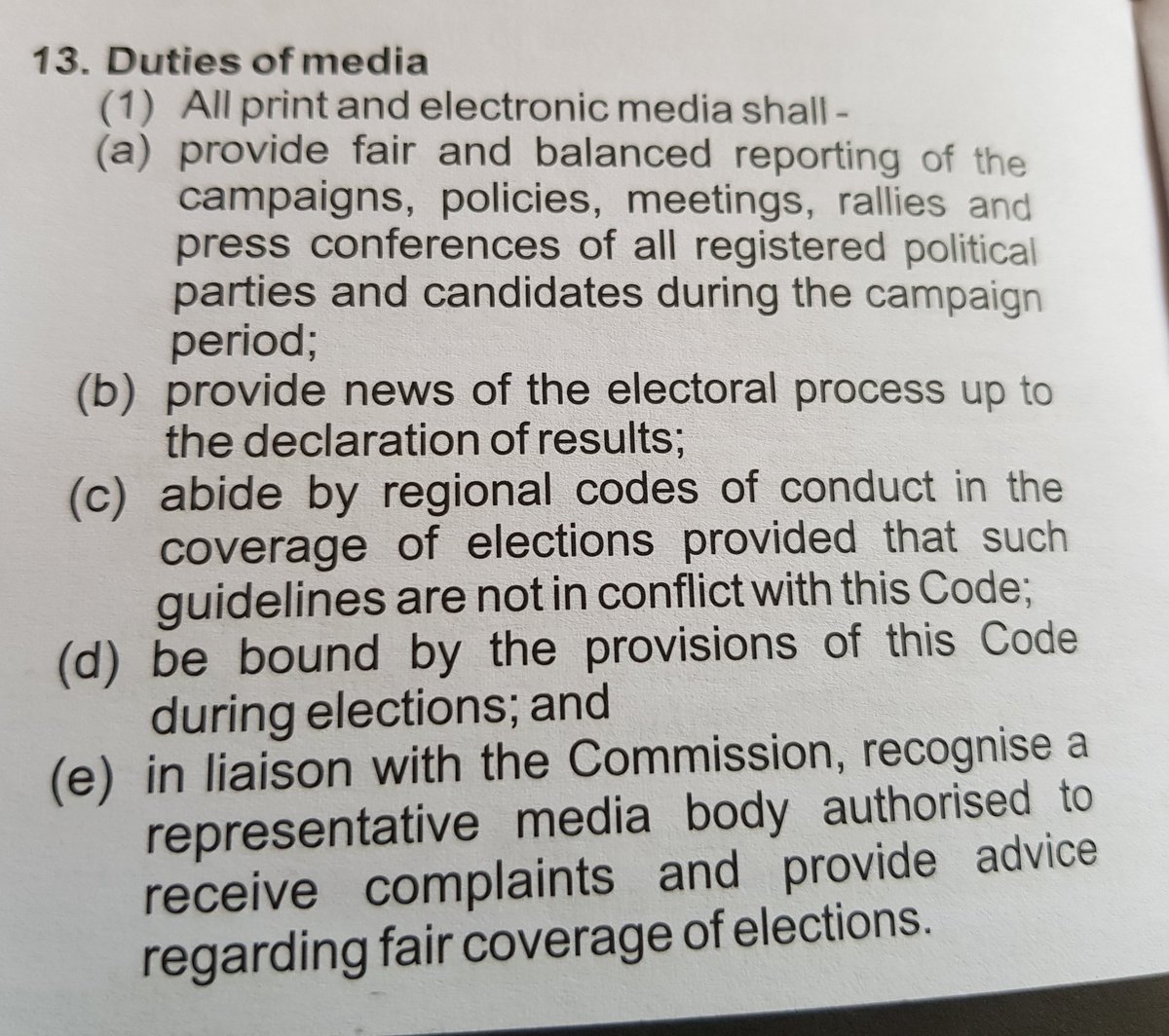 ZambiaElections's tweet photo. Duties of the #media #ECZ #ElectoralCodeOfConduct https://t.co/ktdWYaKUpx