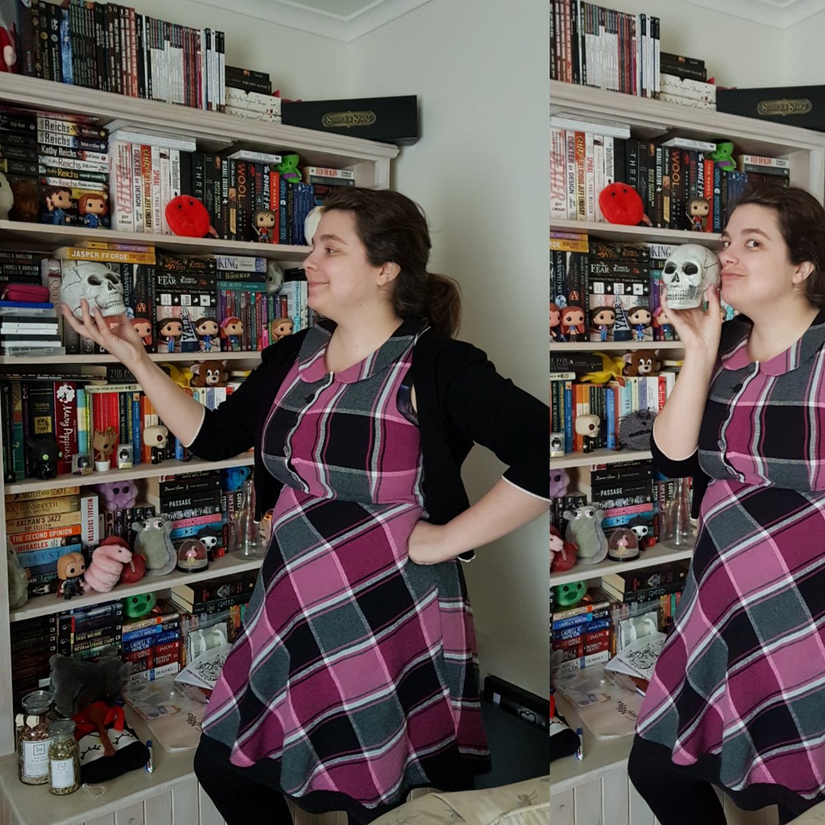darc_paige's tweet photo. FROCKTOBER DAY 3
It's Wednesday and October 3rd!
If I can't laugh at myself, who can? 😂
#frocktober2018 #ocrf #ovariancancerreasearch #research #microbiologist #triviahost #triviaprops #dressoftheday #day3 https://t.co/Gz6V5C5coJ