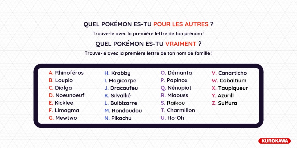 Editions Kurokawa Vous Avez Toujours Reve De Savoir Quel Pokemon Vous Seriez On A La Reponse Alors Quel Pokemon Etes Vous Vraiment Pokemon T Co N8qp0f6obv Twitter