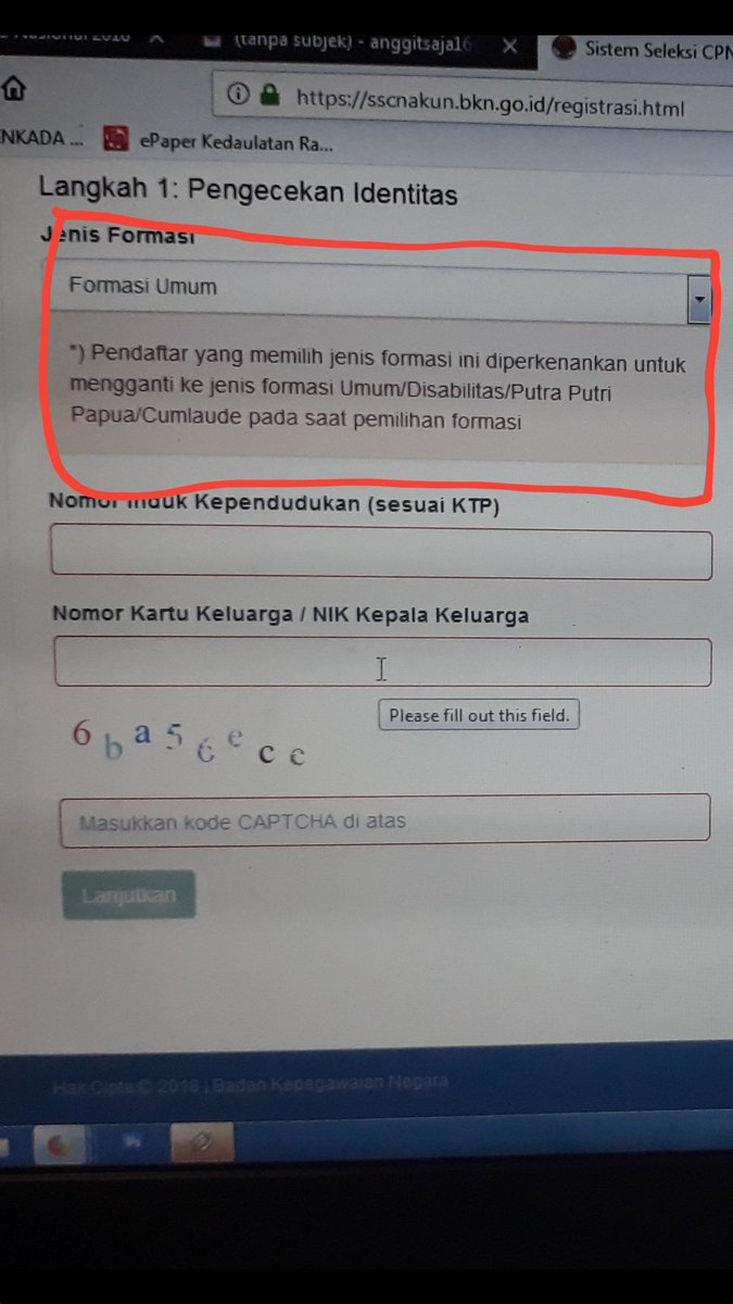 anggit_tricahyo's tweet photo. @BKNgoid min, klo pas bikin akun milih formasinya umum tp pas daftar ke instansi ganti pke formasi cumlaude bisa kan.? soalnya salah di awal, hrsnya yg cumlaude tp malah formasi umum https://t.co/MwuHOGdWH1