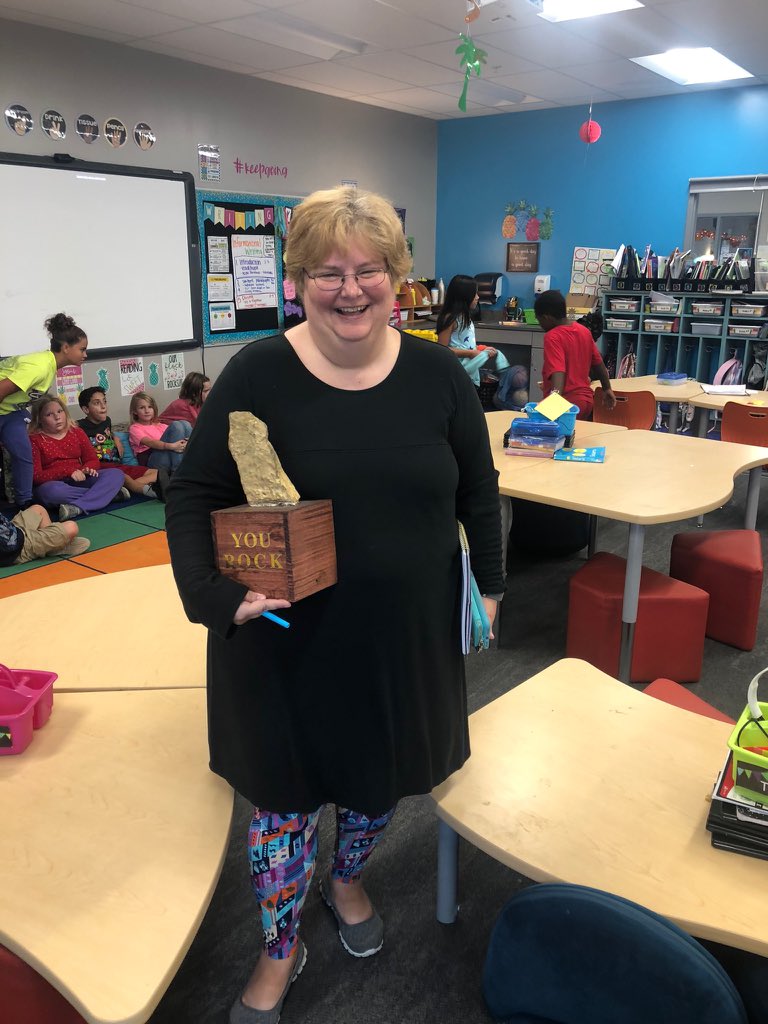 Our newest #jardine501 you rock award recipients are Mrs. Peoples and Mrs. DeBaere. They were passed the award for their dedication to students and their "whatever it takes" attitudes. Congrats! #WeAreTPS