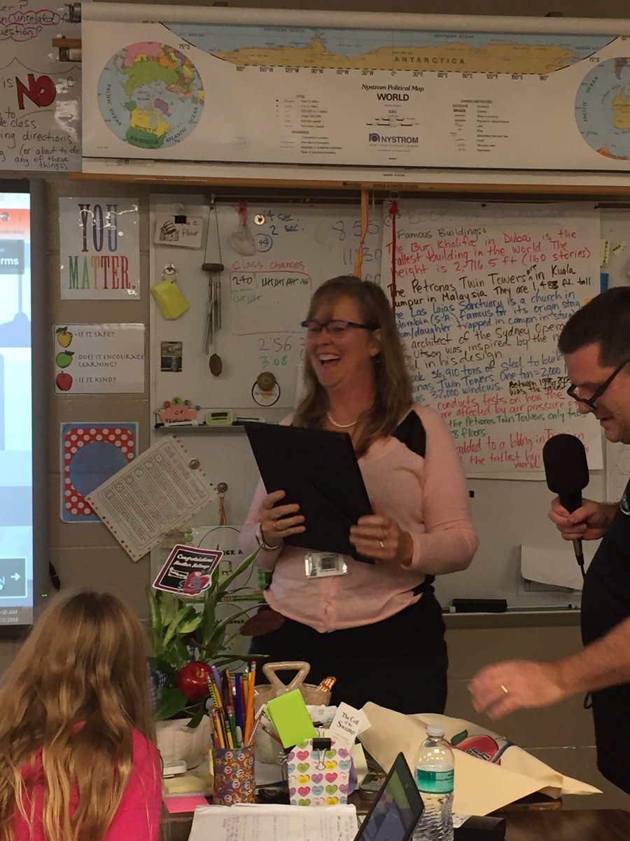 MissLeeSteele4's tweet image. Ms Hellenga was honored as teacher of the month today! Congrats!!! @CUSD205 @wearesteele #teacherofthemonth #teachingpower