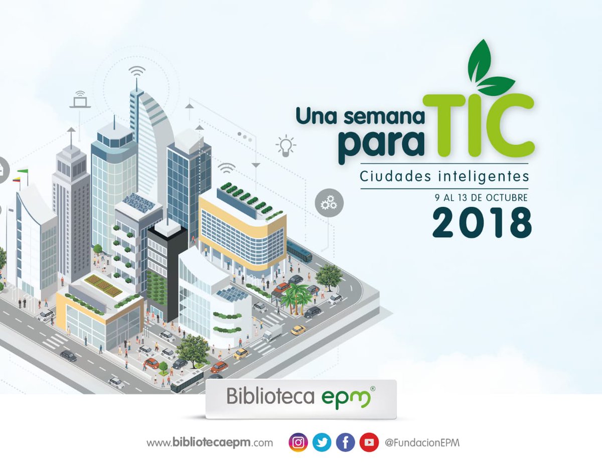 VeroMelai's tweet photo. ¿Sabes qué es #USPTIC?  Un evento de tecnología donde podremos acercarnos a las Ciudades inteligentes.  Del 9 al 13 de octubre en la #BibliotecaEPM. Consulta la programación gratuita aquí: https://t.co/4sqJwQdUdL https://t.co/BIAcCyxhJm