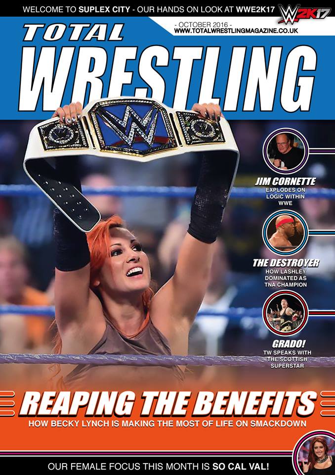 TWrestlingmag's tweet photo. Far be it for us to blow our own trumpet, but we had a @BeckyLynchWWE magazine cover months ago... #SDLive https://t.co/9WnnYkGJGd